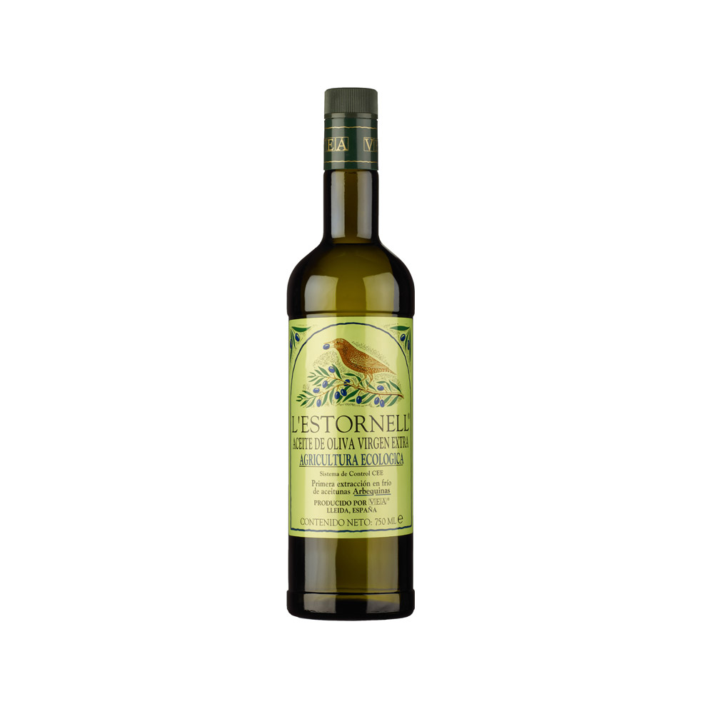 bottle of vea l'estornell organic extra virgin olive oil