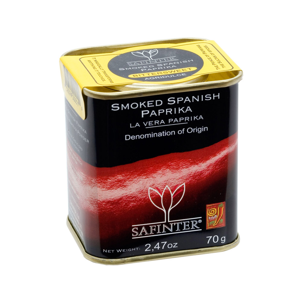 tin of safinter smoked bittersweet paprika