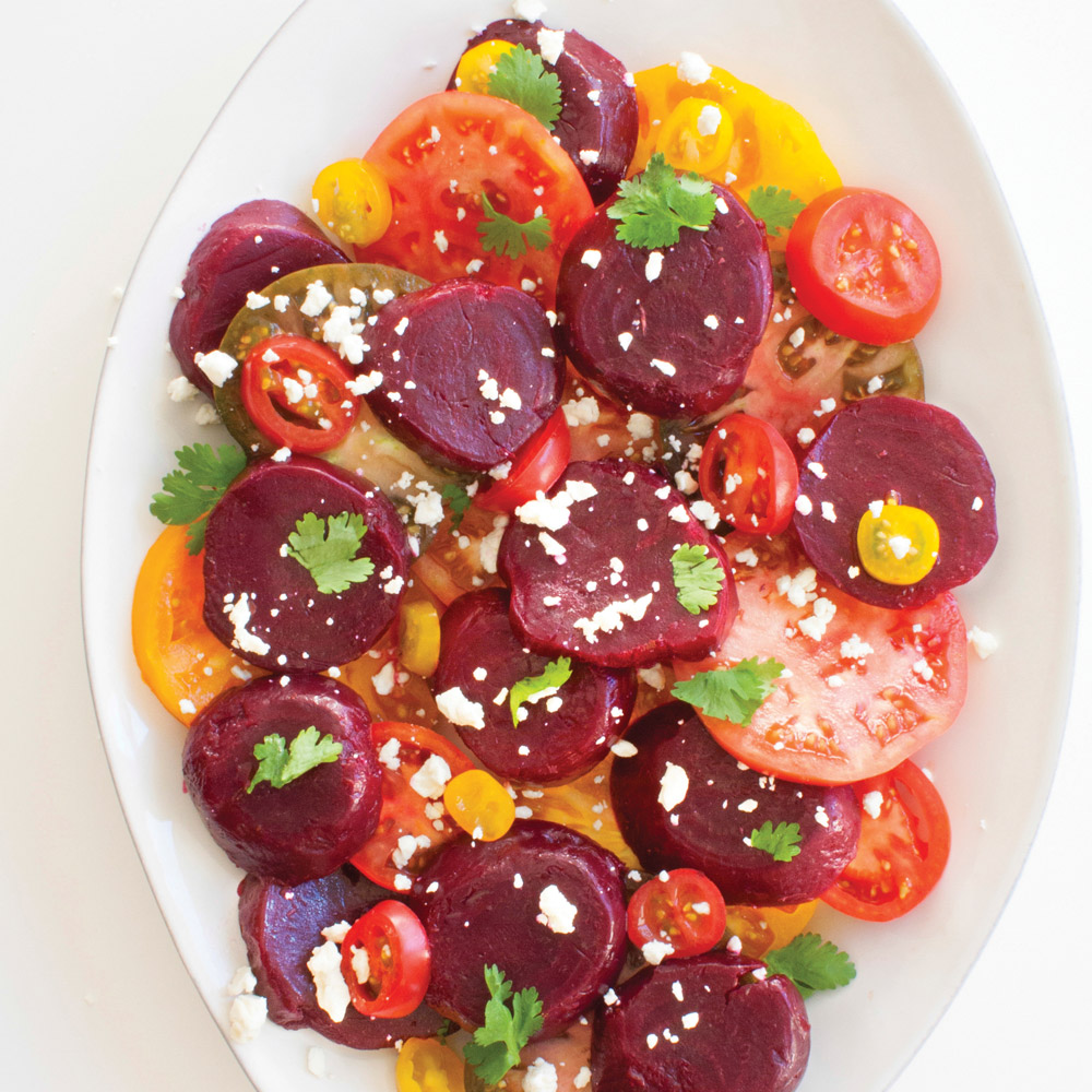divina red beets in mediterranean marinade with tomatoes