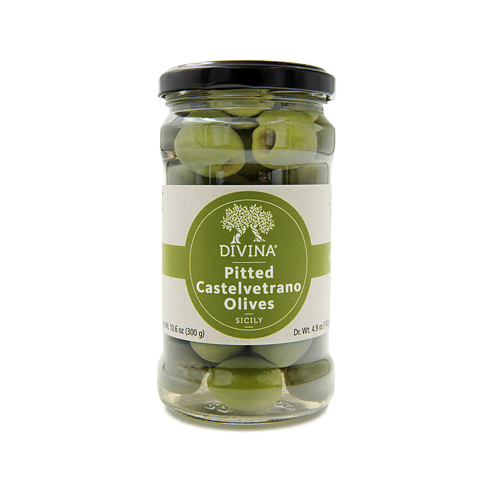 jar of divina pitted castelvetrano olives