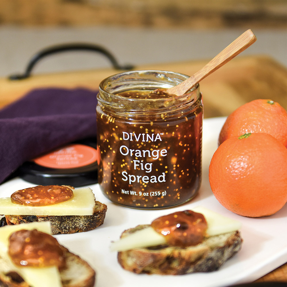 divina orange fig spread with accompaniments