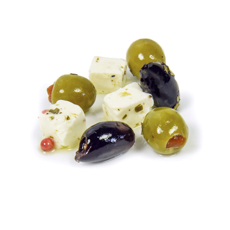 Castello Marinated Feta Cheese & Pitted Olives in OilBulk EURO USA