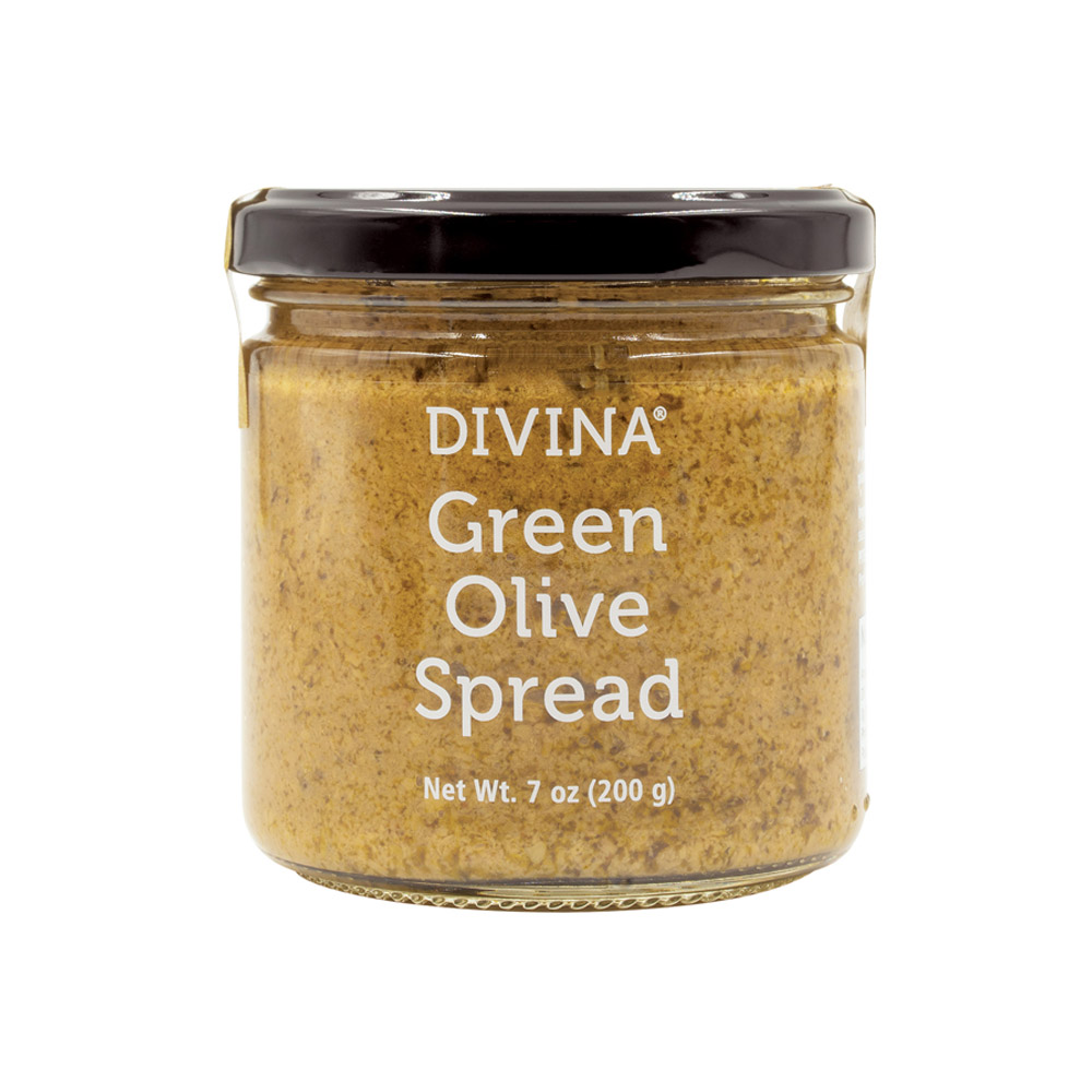 jar of divina green olive spread