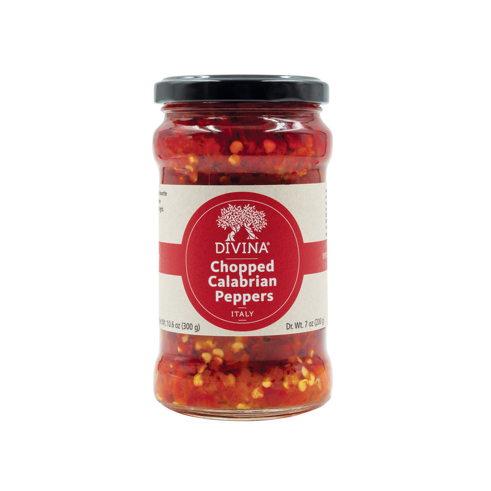 jar of divina chopped calabrian peppers