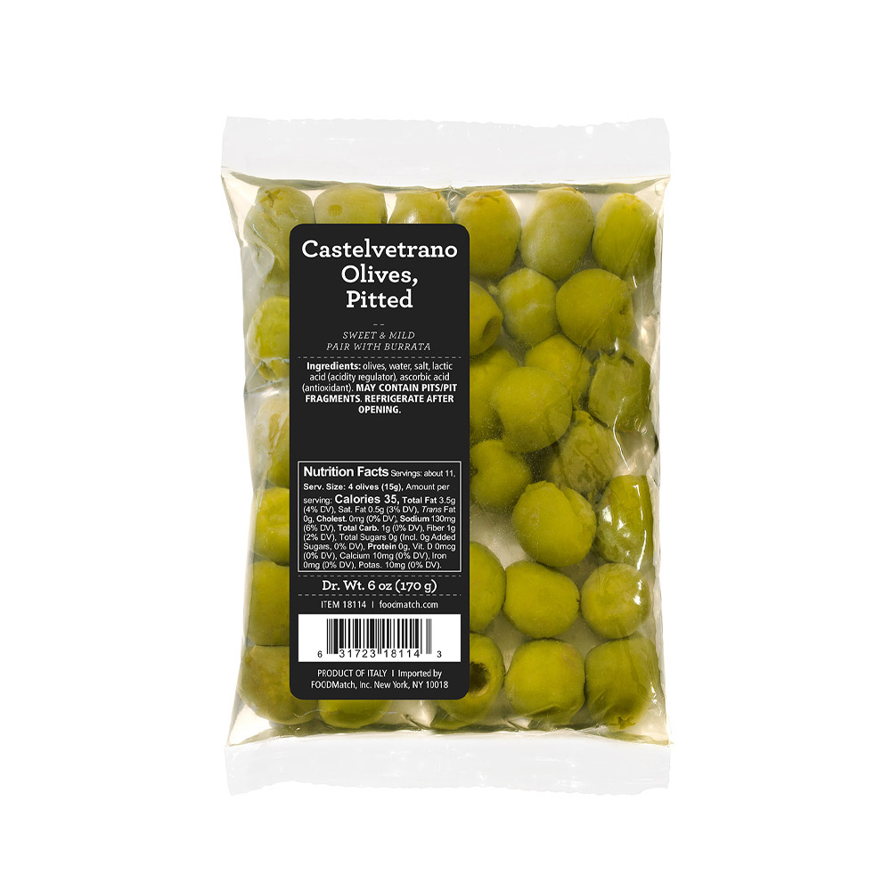 bag of divina pitted castelvetrano olives