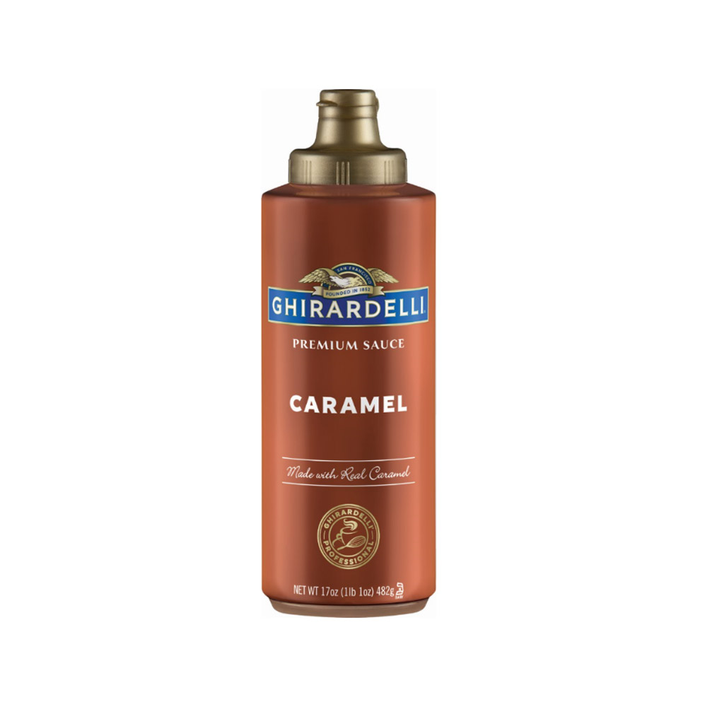 bottle of ghirardelli caramel sauce
