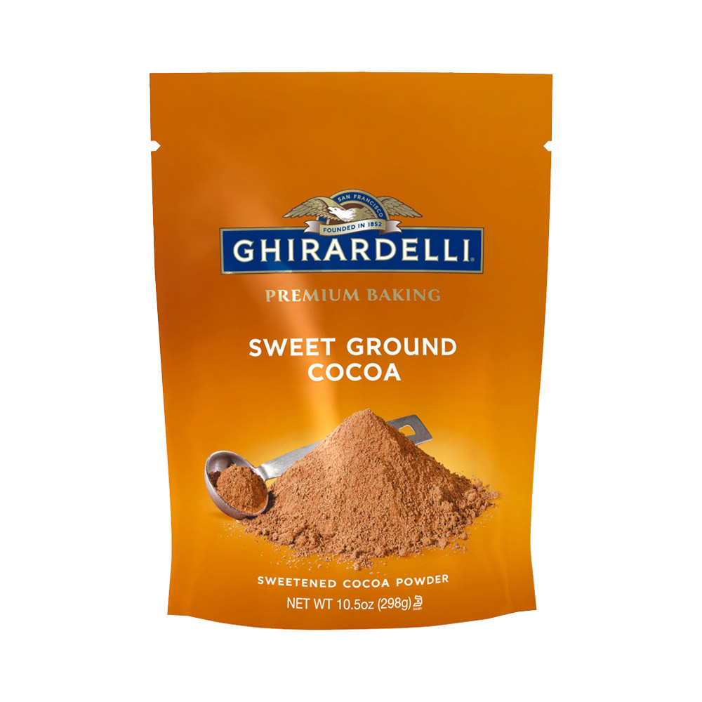 Bag of Ghirardelli sweet ground cocoa powder