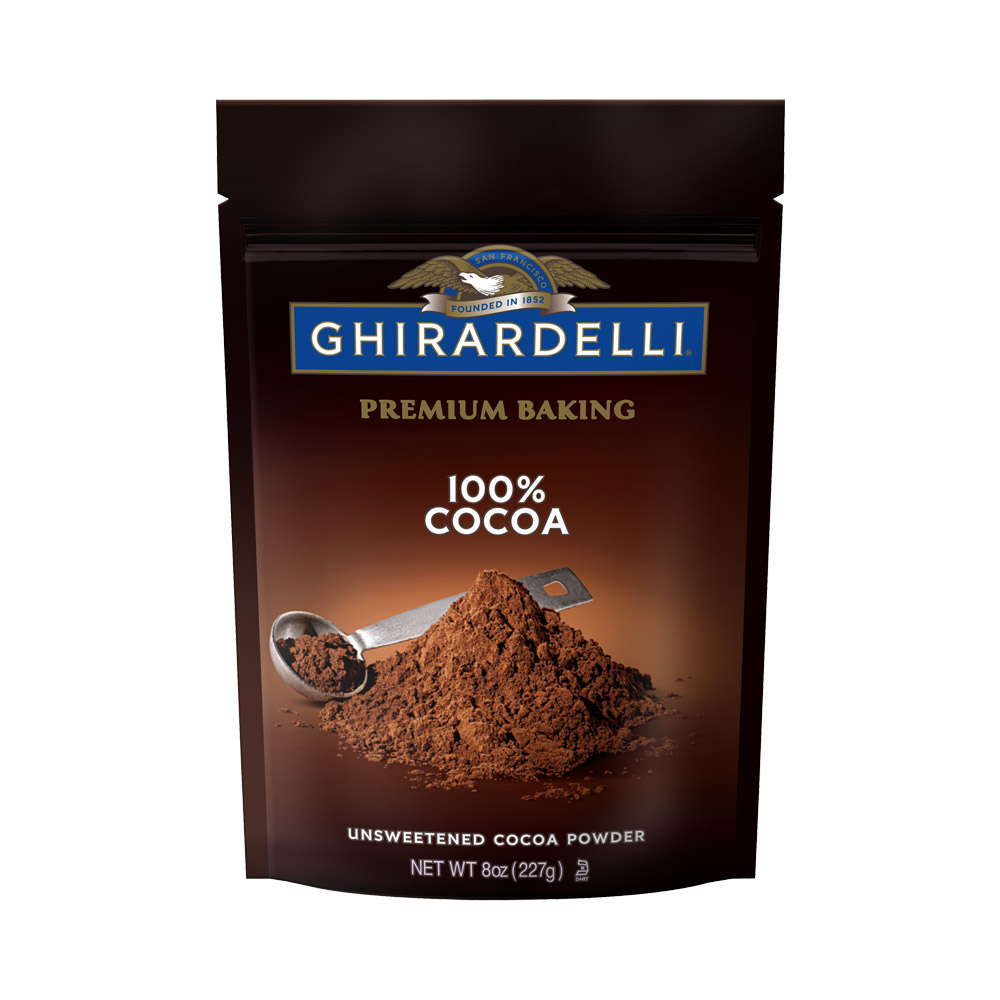 Bag of Ghirardelli 100% cocoa unsweetened cocoa powder