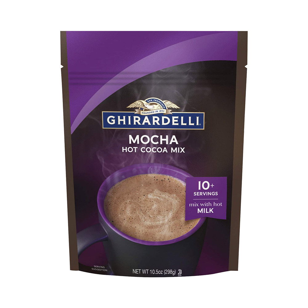 Bag of Ghirardelli mocha hot cocoa mix