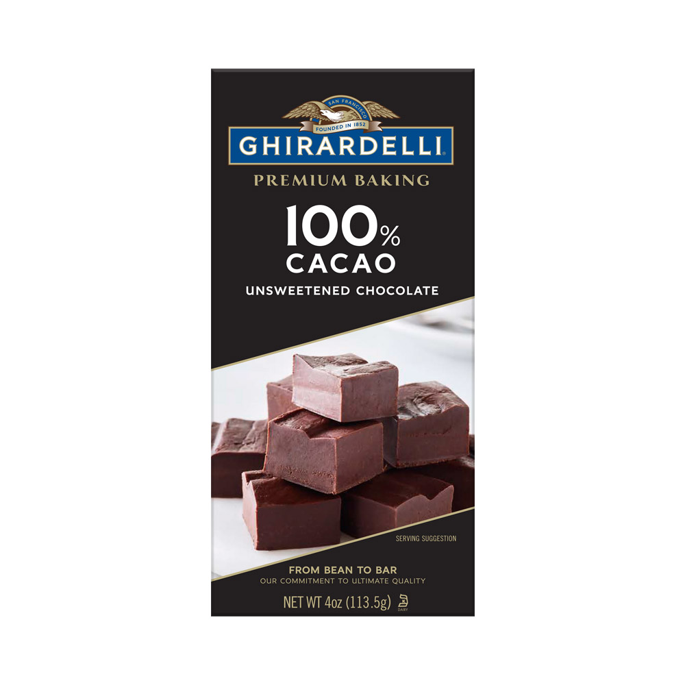 Ghirardelli 100% cacao unsweetened chocolate baking bar