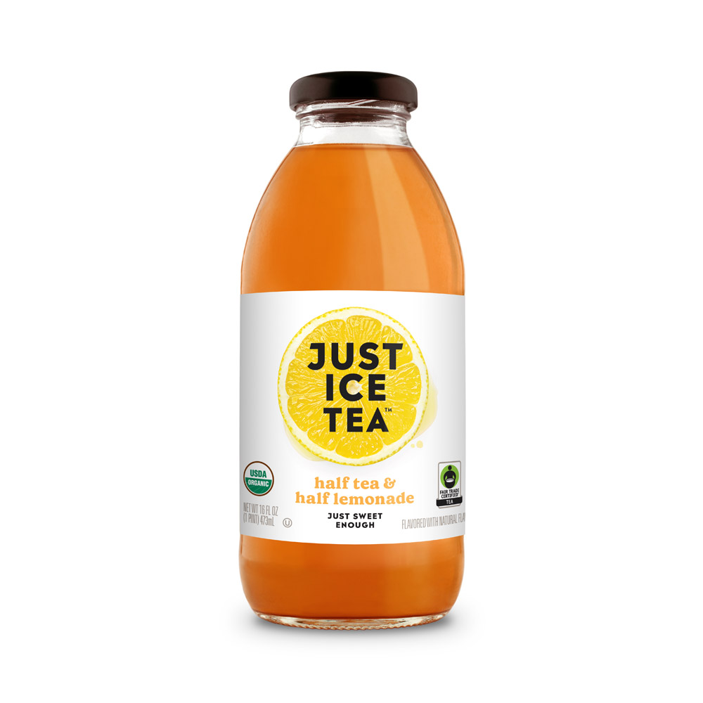 A bottle of Just Ice Tea Organic Half Tea & Half Lemonade