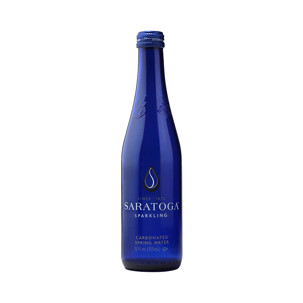 Bottle of Saratoga sparkling spring water