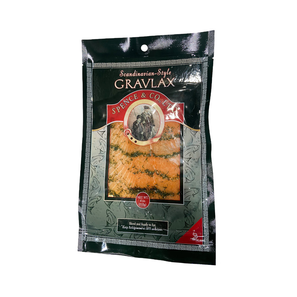 A package of Spence & Co. Ltd. Scandinavian style gravlax salmon