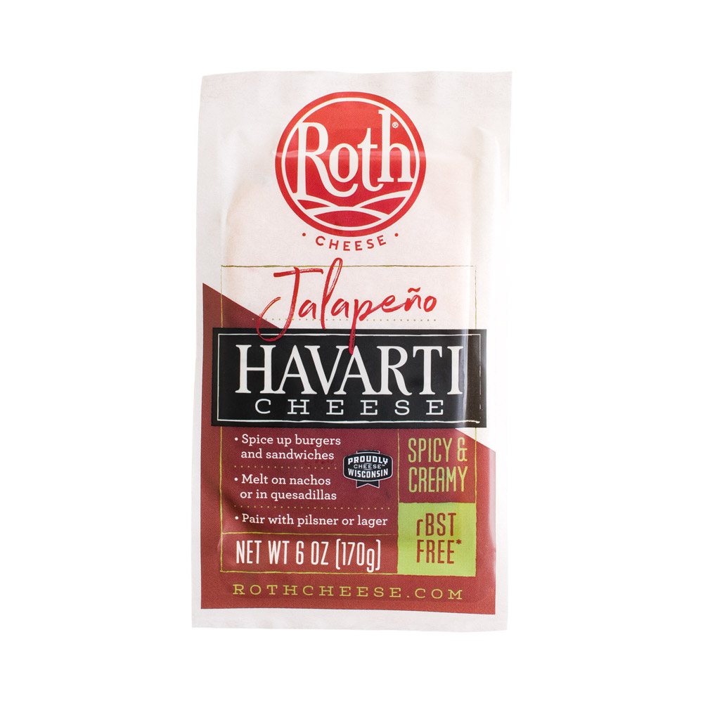 roth jalapeno havarti deli cuts cheese in packaging