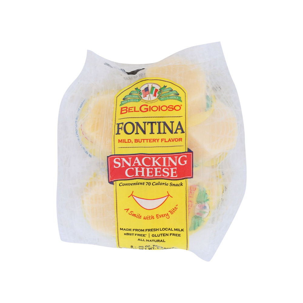 bag of BelGioioso fontina snack packs