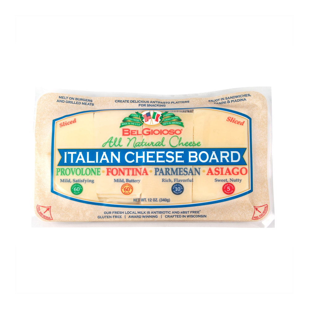 BelGioioso sliced italian cheese board