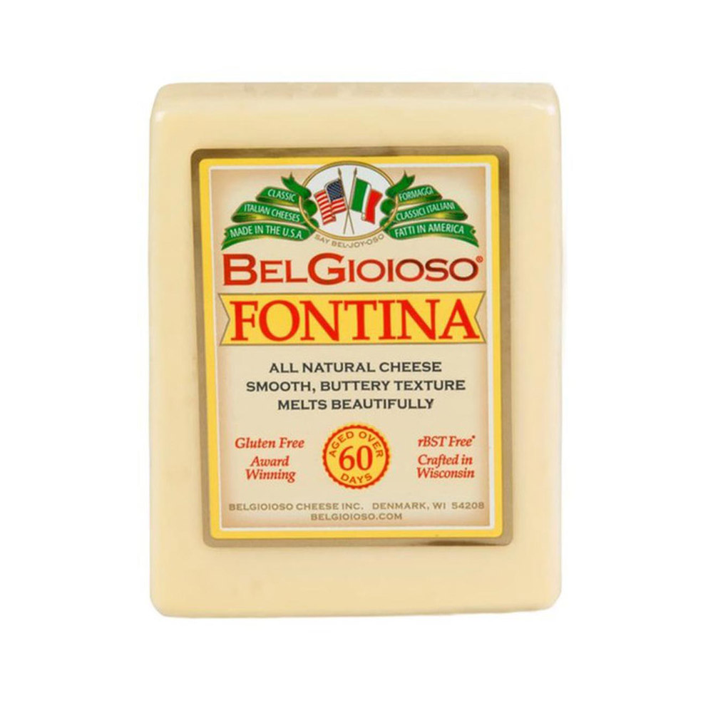 wedge of BelGioioso fontina cheese