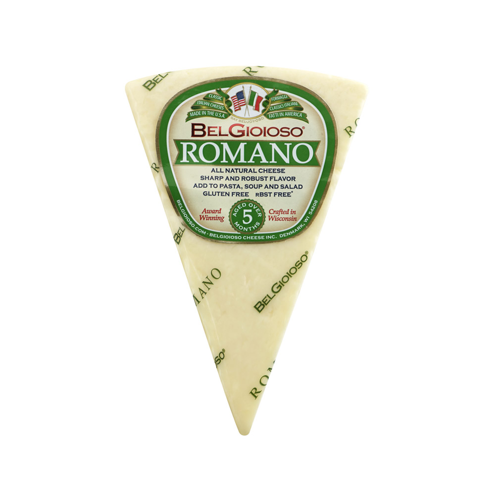 wedge of BelGioioso romano cheese