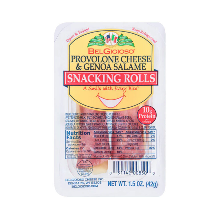 BelGioioso Provolone Cheese & Genoa Salame Snacking Rolls EURO USA
