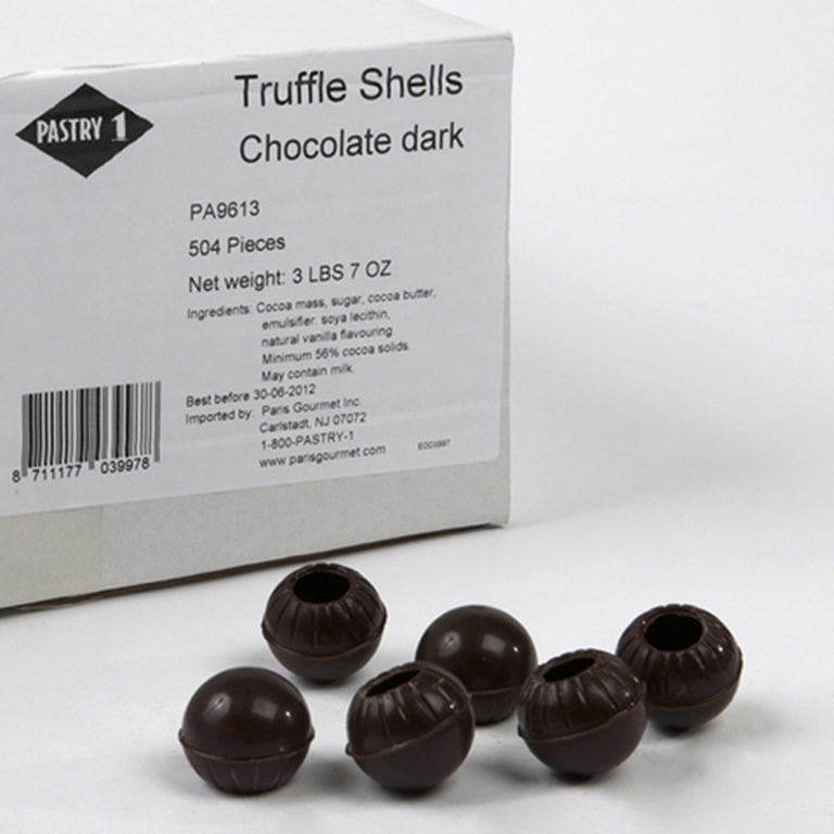 Pastry 1 Dark Chocolate Truffle Shells EURO USA